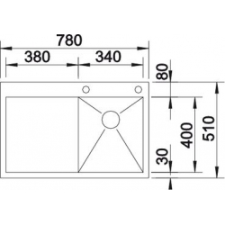 Zlewozmywak Blanco ZEROX 4 S-IF/A z korkiem automatycznym komora prawa 521621